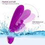 Upgraded Version Portable Wand Massager with 12 Strongest Speed Mode, Soft Silicone, Magnetic Charging, Waterproof Design Improve Your Enjoyment. (Purple)