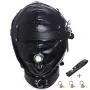Leather Bondage Gimp Mask Hood, Black Full Face Blindfold Breathable Restraint Head Hood, Sex Toys, for Unisex Adults Couples, BDSM/LGBT Cosplay Restraint Training Toy Fetish Mask Leather Bondage Gimp Mask Hood, Black Full Face Blindfold Breathable Restraint Head Hood, Sex Toys, for Unisex Adults Couples, BDSM/LGBT Cosplay Restraint Training Toy Fetish Mask