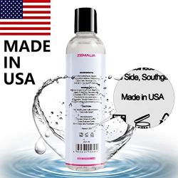 ZEMALIA Water Based Personal Lubricant 8 oz Lube for Women Men and Intimate Couples Made in USA Hypoallergenic Easy to Clean