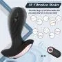 Vibrating Butt Plug Prostate Massager, Rechargeable Silicone Anal Vibrator with 10 Powerful Stimulation Patterns Remote Control Waterproof Anal Sex Toys for Men Women and Couples (Black) Vibrating Butt Plug Prostate Massager, Rechargeable Silicone Anal Vibrator with 10 Powerful Stimulation Patterns Remote Control Waterproof Anal Sex Toys for Men Women and Couples (Black)