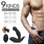 9 Speed Vibration Male Próstátá Massager Ânús Massage Stick ἈnἈl Bút ţ Plúg with Ċlóck Ring Rechargeable Waterproof ṔeńŃis Síx Toys for Men