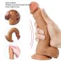 Rzoeox Realistic Silicone Dildo with Suction Cup - 8.5 Inch Lifelike Penis Wireless 10 Meter Remote Control 8 Speed Vibrator Vibrant Adult Sex Toy for Women Masturbation