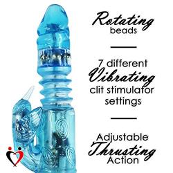 LeLuv 11 WATERPROOF Hummingbird Clitoral Massager Rabbit Vibrator Gift BLUE