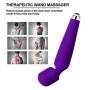 ZOYOL Personal Wand Massager, Cordless Wand Massager, Wireless Wand Massager Waterproof, Wireless Handheld Full Body Wand Massager with 50 Powerful Patterns for Back Neck Shoulder Legs Massage, Purple