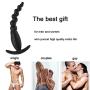 Vibrating Prostate Massager, Xocity, Silicone Anal Plug with 10 Anal Beads 10M Remote Control 7 Vibration, Anal Vibrator Male Sex Toy for Beginners Men Women and Couples