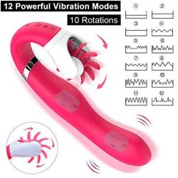 WeDol Women Wand Massager Waterproof Powerful Rabbit Vibra Stimulator for Couples, rosa