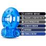 Stay Hard - Reusable Vibrating Cock Ring - Blue