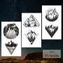 22 Sheets Mountain Temporary Tattoos Stickers, Including Fake Tattoos Waterproof Fake Black Geometry Sun Star Moon Tree Triangle Sea Wave Tattoos, Semi Permanent Tattoos for Adult and Kids 22 Sheets Mountain Temporary Tattoos Stickers, Including Fake Tattoos Waterproof Fake Black Geometry Sun Star Moon Tree Triangle Sea Wave Tattoos, Semi Permanent Tattoos for Adult and Kids
