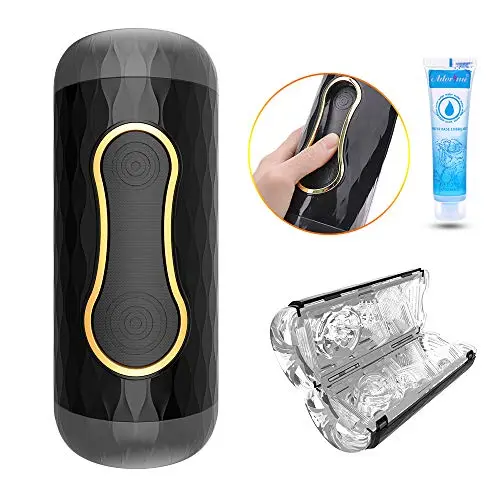 Pocket Pussy Male Masturbator Cup with Innovative Squeezable Panels and Clamshell Design, Adorime Realistic Vagina Male Sleeve Stroker Adult Sex Toys for Men Masturbation