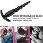 FeiGu Vibrating Anal Beads, Remote Control 7 Speeds Butt Plug Prostate Massager with Safe Pull Handle, Adult Sex Toy for Beginners