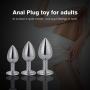 YTYC Stainless Steel Training Massager,Anal Beads Adult Sex Toys Butt Plug Sex Products Rhinestone (Light Blue)