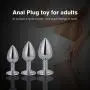 YTYC Stainless Steel Training Massager,Anal Beads Adult Sex Toys Butt Plug Sex Products Rhinestone (Light Blue)