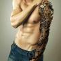 Temporary Tattoos 8 Sheets,Black Full Arm Tattoo Body Stickers for Men Women Adults Kids