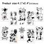 HOWAF 150+ Halloween Tattoos Spiders Wed Bat Skull Ghost Temporary Tattoos Stickers Transfer for Body Face Shoulder Arm Hand Makeup Halloween Costume Party Accessories Favor Supplies