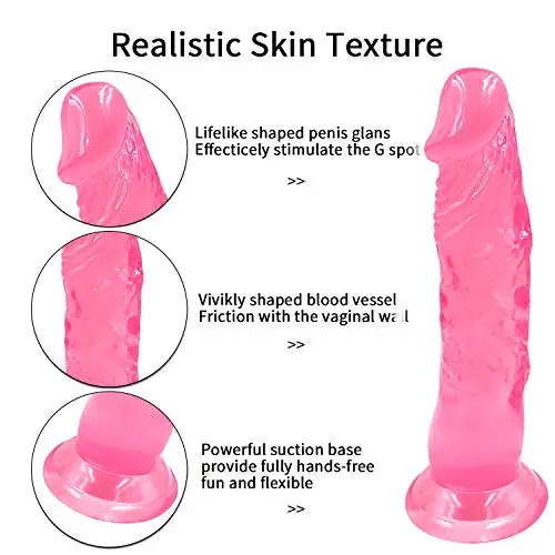 WuZhiALL 7.87 Inch Waterproof Safe PVC Tools with Strong Suction Cup Hands Free Massage Wand Didoes for Adult Women Relax Toys, Purple WuZhiALL 7.87 Inch Waterproof Safe PVC Tools with Strong Suction Cup Hands Free Massage Wand Didoes for Adult Women Relax Toys, Purple