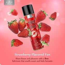 Personal Lubricant 8 oz Water Based Strawberry-Flavored Lube for Women, Men and Couples