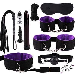 genekun New Plush Set Sexy Toy Suit Special Bundled Binding Set, Nylon Leather SM Kit (11 - Piece)