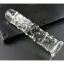 T-explorer Sex Toys Adult Toys SUPER Large Big 10.6 Inch Transparent Crystal dotted Glass Penis Glass Dilddo Female Apparatus Masturbation G-spot Stimulate Stimulator Stimulation Anal Plug Masturbation For Women