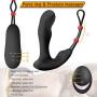 Vibrating Prostate Massager, Enlove, Anal Vibrator with Penis Ring and Dual Motor, 10 Vibrations Anal Sex Toy Anal Plug with Remote Control for Male Men and Couples