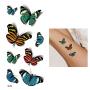 8 Sheets 3D Temporary Tattoo Sticker Butterfly Flower Design Body Chest Hand Art Decal Removable