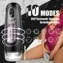 Male Masturbator Feelingirl Electric Automatic Vibration Masturbation Cup with 10 Powerful Thrusting Rotating Modes and 3D Realistic Vagina Pussy Stroker Oral Masturabator Sex Toys for Man