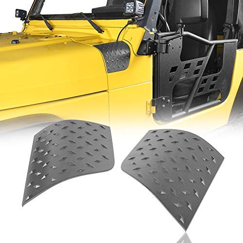 Hooke Road Jeep TJ Black Cowl Body Armor Corner Guards for 1997-2006 Jeep Wrangler TJ