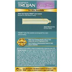 Trojan Ultra Thin Premium Lubricated Condoms - 12 Count