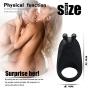 Black G-Spot Pēnisrings Stimulation Toys Sex Products, Sleeve Pēnisring Vibration Sex Delay 7 Speed for Men Vibbrantor Pēnis