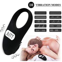 Movitip Silicone Penis Ring Cock Ring Penis Vibrator,Rechargeable Clitorial Vibrators Sex Toy for Female,Waterproof Sex Toy for Couple