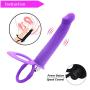 Haiya 10 Speed Vibrating Double Penetration Strapon Anal Dildo