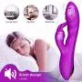 G Spot Rabbit Vibrator for Women Clitoral Vagina Anal Stimulation, YICO 12 Mode Dual Quiet Motor Clit Stimulator Waterproof Adult Sex Toys, Personal Massager Viberate Dildo Vibrators USB Rechargeable