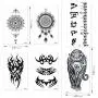 Full Arm Temporary Tattoo, Konsait Extra Temporary Tattoo Black tattoo Body Stickers for Man Women (18 Sheets) Full Arm Temporary Tattoo, Konsait Extra Temporary Tattoo Black tattoo Body Stickers for Man Women (18 Sheets)