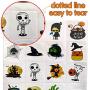 MISS FANTASY Halloween Tattoos, 192 PCS Halloween Temporary Tattoos with 32 Glow in The Dark Children Tattoos Halloween Ghost Monster Skeleton Tattoos for Kids