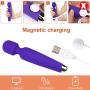 Smyidel Handheld Personal Cordless Wand Massager with Multi Powerful Speeds & Vibrating Frequencies Rechargeable for Neck Shoulder (Purple)