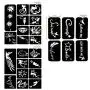 Airbrush Tattoo Stencil Kit Durable Body-Painting Alphabet Temporary Tattoo Template Body Art Drawing Stencil for Henna Tattoos,Body Glitter Tattoos,Face Painting (118pcs/pack) Airbrush Tattoo Stencil Kit Durable Body-Painting Alphabet Temporary Tattoo Template Body Art Drawing Stencil for Henna Tattoos,Body Glitter Tattoos,Face Painting (118pcs/pack)