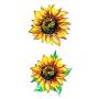 SanerLian Sunflowers Temporary Tattoo Sticker Watercolor Waterproof Women Girls Back Shoulder Arm Body Art 10.5X6cm Set of 12