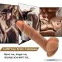 Movitip Realistic Dildo Flexible Dildo Fake Penis Ultra-Soft Dildo for Beginner, FDA Approved Dildo with Strong Suction Cup, Adult Sex Female Massage for Vaginal Anal G-spot Play(7.6 Inches)
