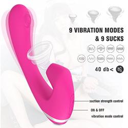 9 Speed Vibrating Wand Massager，Suction and Vibration Therapeutic Function Electric Massager Magnetic USB Rechargeable Depth Waterproof Relieve Stress and Relax Muscles