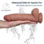 LFLZCP 8.26 inch Soft and Bendable Hands-Free PVC Wand Female Relaxation Toy - Brown