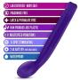 Sleek Multi Speed Curved Tip Vibrator - G Spot Stimulator - Waterproof - Sex Toy for Women - Sex Toy for Couples (Purple)
