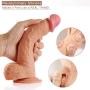 BOMBEX Ultra Realistic Dildo with Suction Cup - FDA Cleared Silicone Made,Revolutionary Top Rated Ultra-Soft Skin Like Flesh Dong,8 Inch