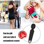 Personal Cordless Wand Massager - 20 Powerful Modes, Silent, Handheld, Waterproof, Electric, USB Rechargeable | Massage Stick for Body, Neck, Shoulders, Back - Sports Recovery & Muscle Aches (Black)