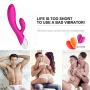 Heated Computer Vibrator LED Light -7 Speed USB Cable Rechargeable Weaterproof Wand Massager Design for Bedroom