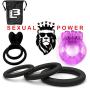 Soft Silicone Vibrating Cockring for Male - 5 Per Pack Cock Rings 100% Medical Grade Pure Silicone Penis Ring Set for Extra Stimulation - Better Sex Toy for Erection Enhancing and Last Longer Orgasm