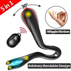 Orlupo Wiggle-Motion Dual Motors Vibrating Anal Vibrator for Men with Remote Control, Heating Anal Vibrators Butt Plug Prostate Massager Stimulator, Adult Male Anal Sex Toys for Men Women and Couples