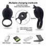 Dolphin Vibrating Penis Ring Rechargeable Silicone Cock Ring Stimulator for Male Longer Lasting Erections Sex Toys (Black) Dolphin Vibrating Penis Ring Rechargeable Silicone Cock Ring Stimulator for Male Longer Lasting Erections Sex Toys (Black)