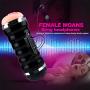 Male Masturbator Cup,Electric Vibrating Pocket Pussy Stroker with Voice, Powerful Vibration Masturbation with Realistic Tight Vagina,Oral Sex Toys for Man