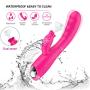 Cordless Wireless USB Rechargable Silent Waterproof Dual Motor 30 Speeds Mode Soft forwomen More Convenient for Bedroom Vibartion Handheld (Color:Rose Red)