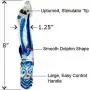 Mermaid Treasure Aquamarine Glass Dildo 8 Inch