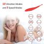 LOVEY ANGEL G-Spot Vibrators, Clitoris Nipple Anal Vagina Stimulation Vibrator with 10 Vibrations 10M Remote Control, Adult Sex Toys with 3 Modes Speed for Women Men Couples Play (red-1)